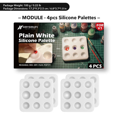 Module — KRYDRUFI 4PCS Pure White Silicone Palettes