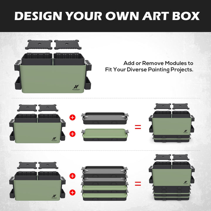 KRYDRUFI All - in - One Modular Art Box — Your Ultimate Mobile Battle Station - KRYDRUFI - Australia